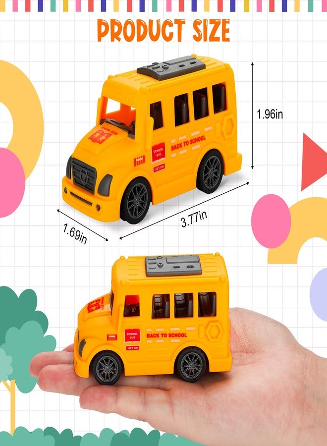 LSLYHTC 6Pcs School Bus Toys Bulk, Plastic Mini School Bus for Toddlers, Small Yellow Buses Toy Party Favors for Birthday Party Supplies and Presents - Image 2